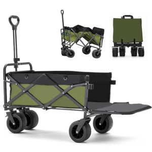 Wagon Foldable Trolley 126x60x50cm Troli Camping Lipat Roda Tarik Oxford CH001
