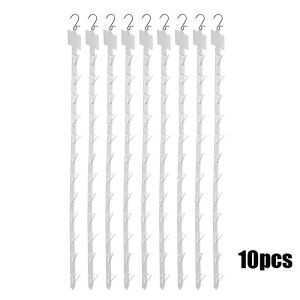 10Pcs Station Display Strips Merchandise Snack Hanging Display Strips with Hooks