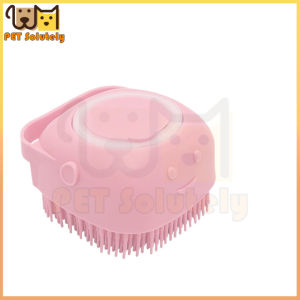 Sikat mandi kucing anjing Sisir grooming kucing anjing Silicon lembut perawatan bulu