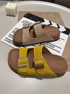 [Free Shipping] WomenS Thick-Soled Height-Increasing Slippers 2025 Summer New Casual Slip-On Fashionable Cork Outdoor Sandals