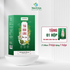Trà đinh lăng tâm sen TRATOSA 6 Vị thảo dược - 50 túi lọc giúp an thần ngủ ngonsâu giấc