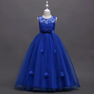 Cross-border bestseller: Long floral evening dress for older children princess dress childrens piano birthday wedding dress tutu dress