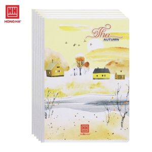 Lốc 5 quyển vở kẻ ngang Pupil Bốn mùa 120 trang B5 Hồng Hà 1001 kích thước 175x250mm