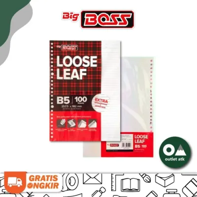 Loose Leaf Bergaris B5 / Isi Kertas File Binder SIDU Big Boss isi 100