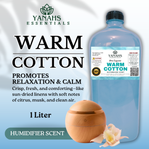 Warm Cotton Scent 1L Water Based Essential Oil for Humidifier Air Freshener Linen Spray Revitalizer