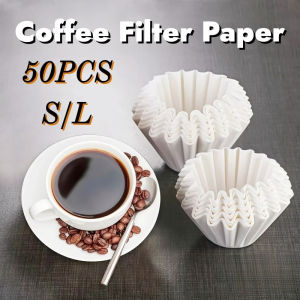 50pcs Cake Cup Coffee Filter Paper 1-4 Cup Bowl Shape for Origami Hand Drip Coffee Filter Paper