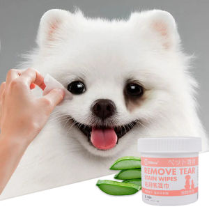 Petsup Pet Eye and Ear Cleaning Wipes 150pcs Tear Stain Remover Ear Wax Cleaner Pre Moistened Gentle Grooming Wipes Soft Sensitive Skin Daily Hygiene Eye Discharge Ear Dirt Removal Pet Care for Dogs & Cats