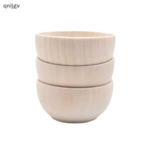 🔥🔥🔥qnljgv 57 x 30MM Smll Childrens Painted Wooden Bowl DIY Wooden Crafts Decoration Room
