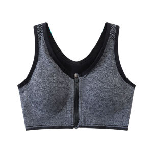 Kilala Front Zipper Women Sports Bras Breathable Wirefree Padded Push Up Sports Top Fitness Gym Yoga Workout Bra S-XL