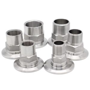 KENJE Sanitary Grade Internal Thread Ferrule Fitting Internal Thread SS304 Stainless Steel Sanitary Grade Fitting Fitting Triple Clamp SS304 Fitting Sanitary Applications