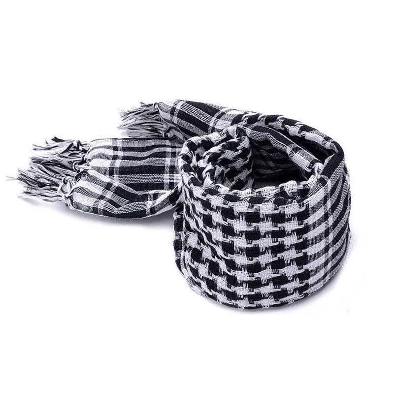 Lightweight Plaid Wrap Worthy Pashmina Shemagh KeffIyeh Tassel