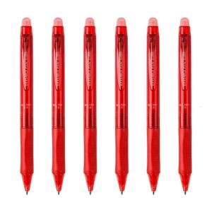 6ชิ้นปากกาลบคำผิดกันความร้อนแบบยืดหดได้คุณสมบัติการแก้ไขง่ายเหมาะสำหรับนักวางแผนวารสาร