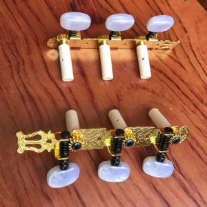 Khóa guitar classic cao cấp màu vàng không rỉ - xoay vặn dễ dàng - kèm 9 ốc vặn - Tặng 1 pick Alice