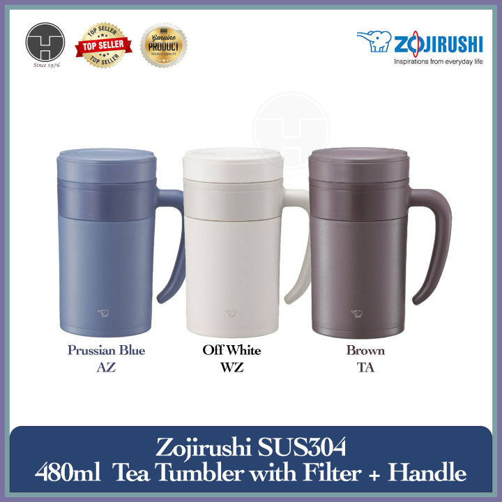 [TeoHin] Zojirushi 0.48L SUS304 Tea Tumbler / Mug with Handle, Flask, Thermos, Cup, Filter, SE