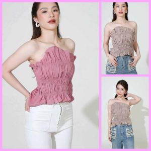 Korean Fashion Asymetric Tube Top - xs to slim large - classy and elegant - timeless classic - timeless piece - casual office or party - classic piece - super kapal ng tela - hindi kayo magsisi - our aim is to produce quality clothes - premium fabric