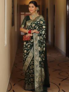 [Pre Order] SOFT LICHI SILK BEAUTIFUL RICH PALLU & JACQUARD WORK (Normal / Ready To Wear)_5085 ~ Delivery Lead Time : 10 days