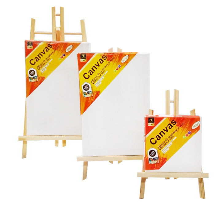 Wooden Easel Stand with Canvas Board (Lt Stationery) | Lazada PH