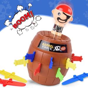 Large Size Pop Up Pirate Lord Barrel Roulette Game Funny Novelty Bucket Kids Children Lucky Gadget Jokes Game Toy