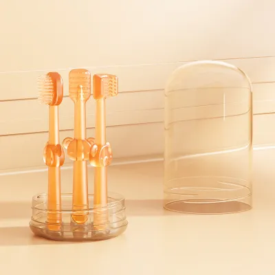 0-18 Months Baby Oral Clean Brush Set Oral Care Cleaner 3pcs with Can Food Grade Silicone No BPA Tongue Brush Toothbrush