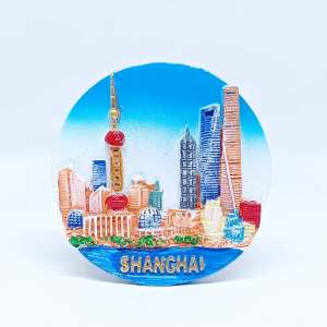 Fridge Tempelan Magnet Kulkas Souvenir Negara Cina China Tiongkok Shang Hai Shanghai 77