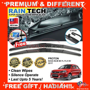 Taiwan Silicone Wiper PROTON SAGA BLM SE FL FLX SV (22/17) RAIN-TECH RAZOR HYBRID Aerodynamic Car Wiper