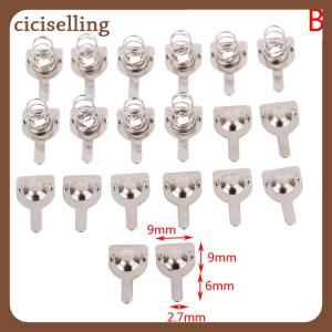 [ciciselling] 10 cặp 9x9mm thay thế kim loại pin mùa xuân liên hệ với tấm bạc cho AAA