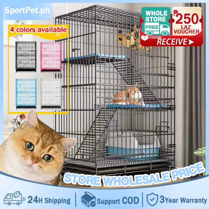 Low Shipping Fee Cat Cage Heavy Duty Pet 2/4 Layer Large Cage