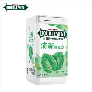 Wrigleys Doublemint Xylitol Cube Sugar Free / Zero Sugar Original Mint Flavor Chewing Gum 40g