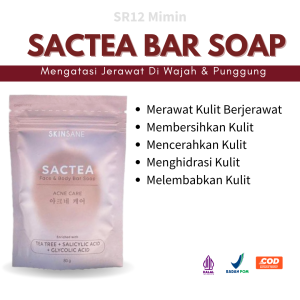 Skinsane Sactea Face and Body Bar Soap Merawat Kulit Berjerawat