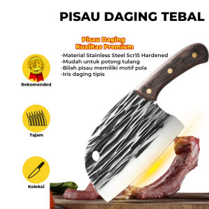 Pisau Daging Super Tajam Japanese Super Knife Pisau Koki Pisau Ikan Pencacah Tulang Stainless Steel Anti Karat Termurah Terbaru Promo