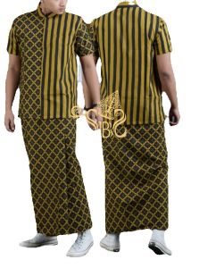 Set Koko Lengan Pendek + Sarung Batik Fashion Muslim Pria Dewasa Terbaru Bahan Katun Premium KSK