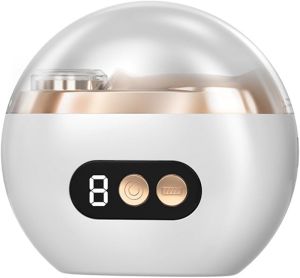 Electric Nail Clipper USB Rechargeable Nail Clipper with LED Light - 500mAh Battery - 3 Speeds Safety Nail Trimmer for Kids Adults Seniors Caregivers (Orange)