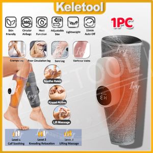 Eletric 360° Air Pressure Calf Massager Cordless Leg Compression Massager 3 Mode Pressotherapy Wireless Feet Leg Massage Muscle Blood Circulation Relieve for Dad Mom Men Women