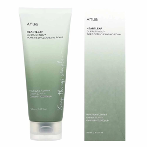 Anua Heartleaf Quercetinol™ Pore Deep Cleansing Foam 150ml : Exfoliating & Unclog Pores for Smooth Clear Skin
