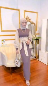 Dress Knit Manggo Obi Toyobo Silvia: Bahan Katun Berkualitas & Desain Elegan