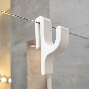 Shower Door Hook Frameless Glass Door Hook Suitable for Glass Within 8 Mm Bathrobe Bath Towel Clothes Clothing Bathroom Glass Hook Easy To Install Towel Rack Punch-free Bathroom Supplies Bathroom Accessories