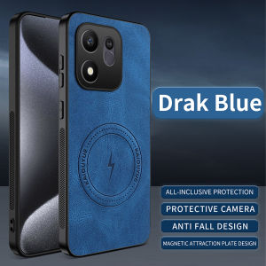 Case For Honor 600 Smart Honor600 600Smart 5G Phone Case Lightning Nappa Pattern Magnetic Leather Camera Protection Back Cover for Honor600 Smart 5G