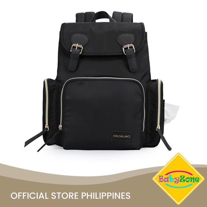 Colorland Fancy Youth Mummy Bag Diaper Backpack (BP235-A/Black