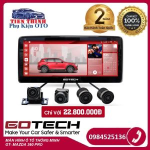 [HÀNG CHÍNH HÃNG] TẶNG ÁP SUẤT LỐP GS8 TẶNG MẶT DƯỠNG THEO XE MÀN HÌNH Ô TÔ THÔNG MINH GOTECH GT MAZDA 360 PROMÀN ANDROID GT MAZDA-360 PRO CAO CẤP TRÊN Ô TÔ CẤU HÌNH MẠNH MẼ KẾT NỐI INTERNET SIM 4G TỐC ĐỘ CAOXEM YOUTUBE.....