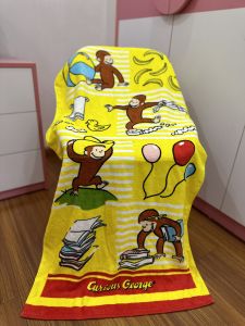 Khăn tắm MJ trơn cao cấp cho bé trẻ em cotton mềm thấm nước mặt bông hoạt hình kt 60x120cm
