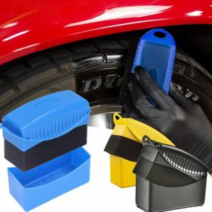 Car Tire Wheel Polishing Cleaning Sponge with Cover Washing Tool Waxing Brush Detail Accessories