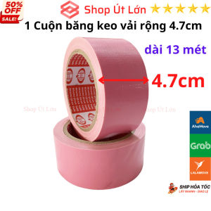 SKU800 - 1 Cuộn băng keo vải màu Hồng rộng 4.7cm dài 13 mét lõi giấy 3mm