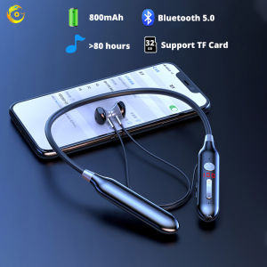 Bluetooth Earphones Wireless Headphones 80 to 100 Hours Play Music Neck-Mounted Bluetooth5.0 Headset Sports Wireless Earbuds with Mic Bass Effect Surround Sound 9D Stereo Sound
