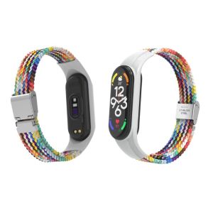 Replacement Strap Loop for Xiaomi Mi Band 7 / 4 5 6 FULL BODY Nylon Knit Wristband TPE Frame Smart Band Cover