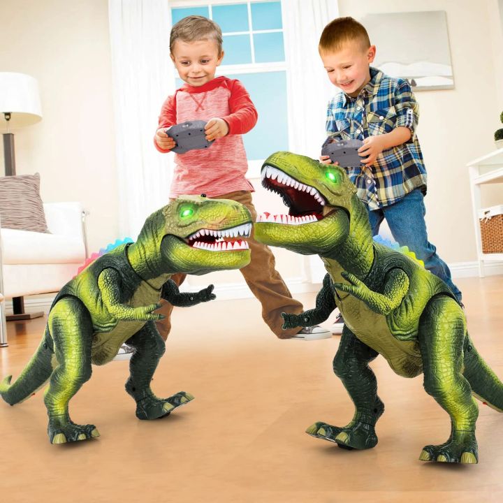 Interactive Remote Control T-Rex Dinosaur Toy with LED Lights, Walking ...