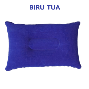 Bantal Angin Tiup 37 x 24 cm Indoor Outdoor Inflatable PVC Portable Travel Pillow Penahan Kepala Leher Nyaman Anti Pegal Nyaman Empuk High Rest Murah Bagus