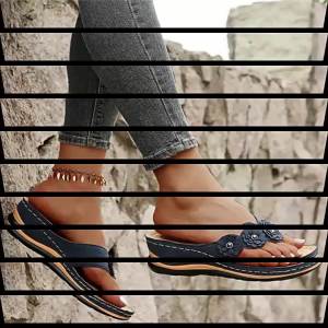Flat-Soled Flip-Flops With Round Toe Design Bow Decoration Lightweight And Comfortable Beach Sandals