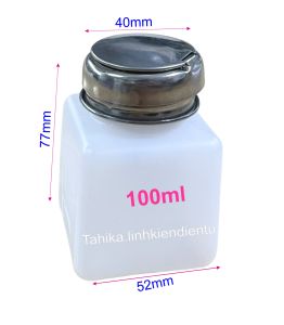 Lọ đựng dung dịch cồn xăng nước rửa mạch 100ml 200ml có nắp ấn-Linh kiện điện tử TAHIKA
