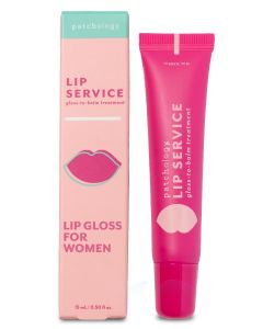 Patchology Lip Service Gloss-to-Balm Lip Gloss for Women    Hydrating    15ml    Glossy Clear Shine Lip Balm with Aloe Honey Goji Berry Oil    Moisturizing Lip ment for Dry Cracked Lips    15ml