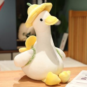 LILYGIRL PP Cotton Outing Duck Plush Toys Ornament Flower Spring Outing Duck Stuffed Doll Accompany Toy Cartoon Animal Hiking Duck Appease Doll Kids